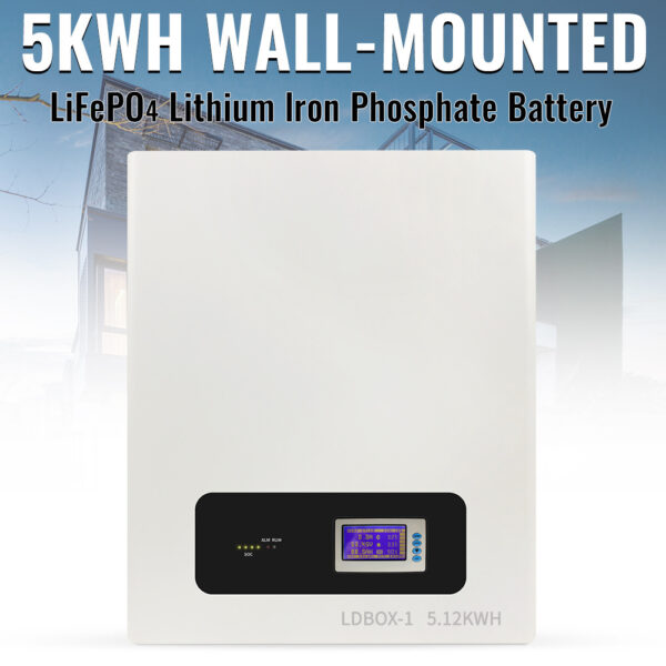 Lifepo4 Batteries 10Kwh 5Kwh 48V 51.2V Wall Mounted Lithium Ion Battery With Bms For Solar System - 图片 4